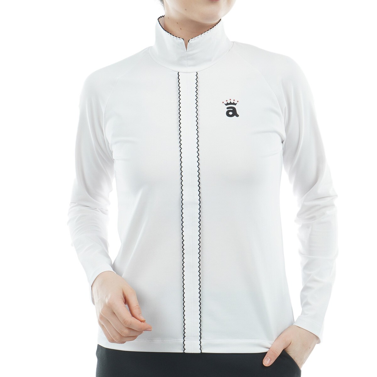 アルチビオ　archivio　ストレッチ スカラップステッチUV速乾プルオーバー長袖シャツ　レディス ストレッチ スカラップステッチUV速乾プルオーバー長袖シャツ レディス