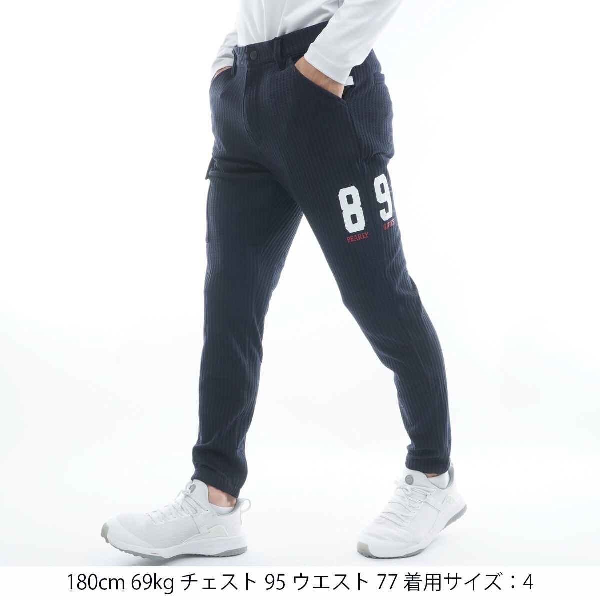 パーリーゲイツ リンクスジャカードカルゼ ノータックパンツ レディス リンクスジャカード ノータックパンツ(ロングパンツ)|PEARLY GATES