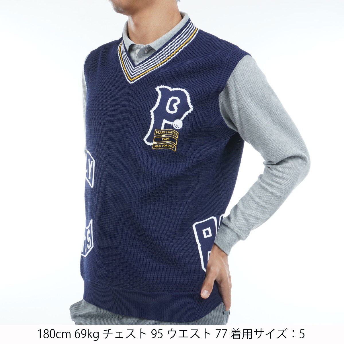 ジャカードニットベスト(ベスト)|PEARLY GATES(パーリーゲイツ