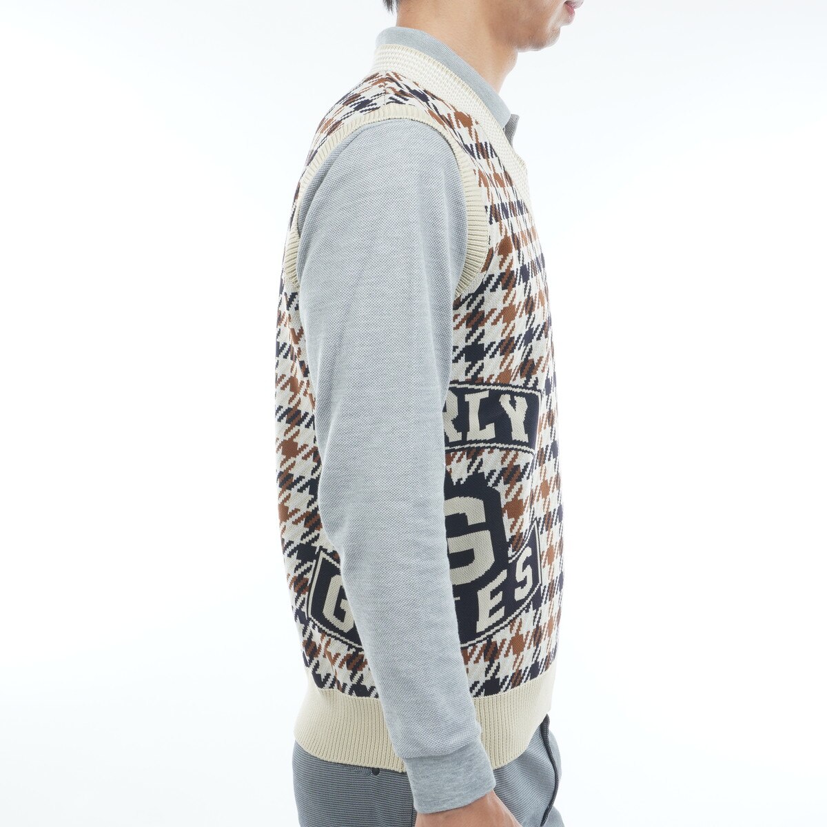 ジャカードガンクラブチェック柄 ニットベスト(ベスト)|PEARLY GATES