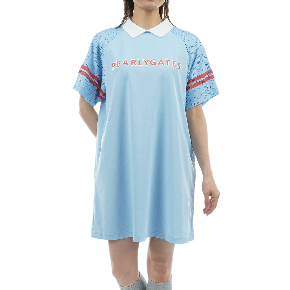 ストレッチ 鹿の子×ニコレースワンピース レディス(ワンピース