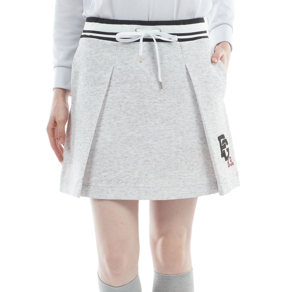 デサントゴルフホワイト プリーツ スポーツスカート デサントゴルフ