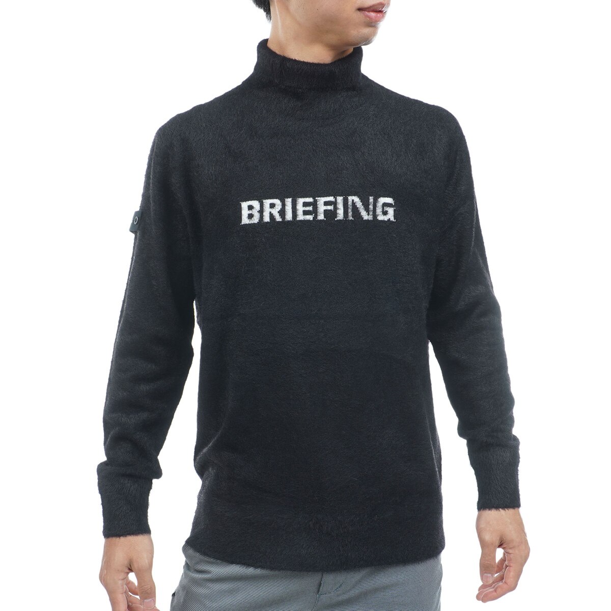 リバーシブルロゴワッペン シャギータートルネックセーター(中間着