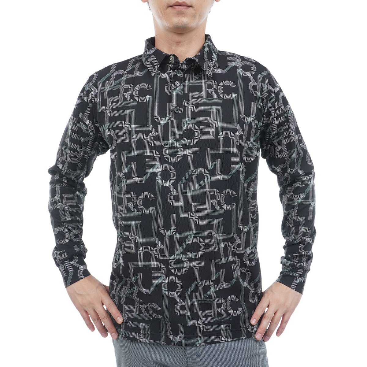 4Dimotion Fit Split ストレッチ ラグランスリーブ 共衿長袖ポロシャツ