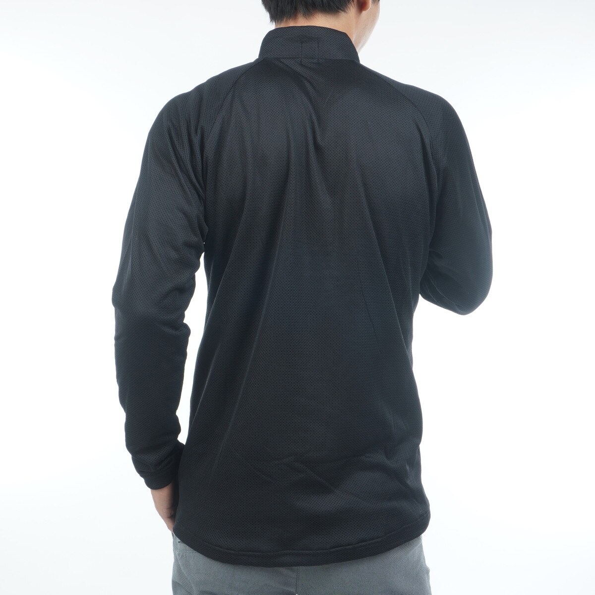 B-02 ストレッチ ハーフジップ長袖シャツ(長袖シャツ・ポロシャツ