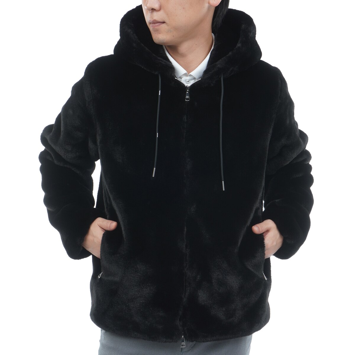 PGG パーリーゲイツフード付き2ウェイダブルジップジャケット☆ パーリーゲイツ 2way フード付 ハーフジップ ジャケット 4 ゴルフ