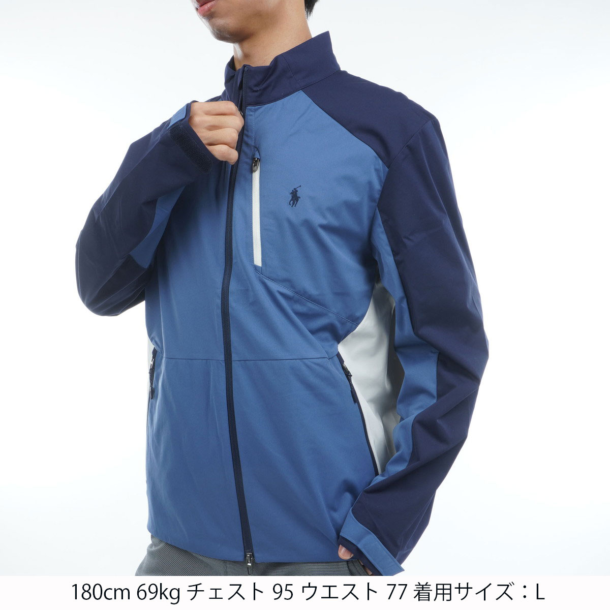 RLX ストレッチカラーブロック パッカブルジャケット(アウター