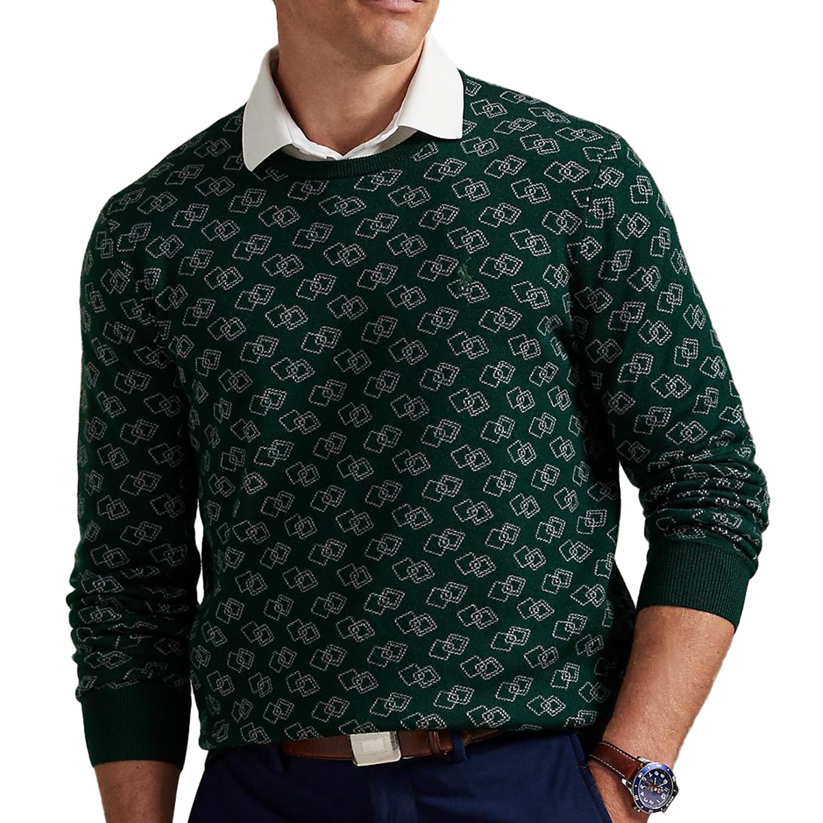 送料無料/超美品　POLO GOLF フロントキルティンググレー セーター（L) ポロ ゴルフ セーター (ラルフローレン) 通販｜GDOゴルフショップ