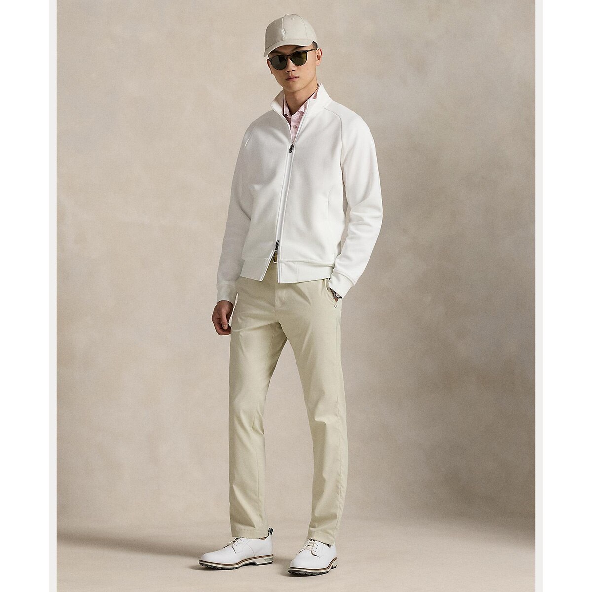 RLX ゴルフ ブロックダブルニット プルオーバー フルジップ ジャケット L RLX ゴルフ ブロックダブルニット プルオーバー フルジップ ジャケット