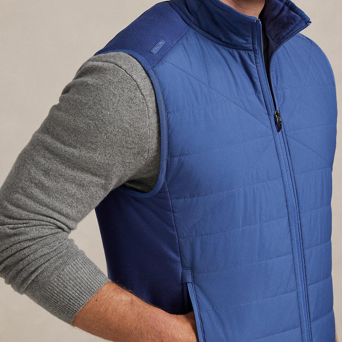 RLX ゴルフ ハイブリッド フルジップ パネリング ベスト ネイビー S RLX ゴルフ ハイブリッド フルジップ パネリング ベスト ネイビー S