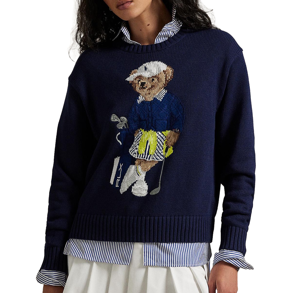 Polo Golf テディベア刺繍セーター S ネイビー ポロラルフローレン ポロベア ニット セーター ゴルフ 近年