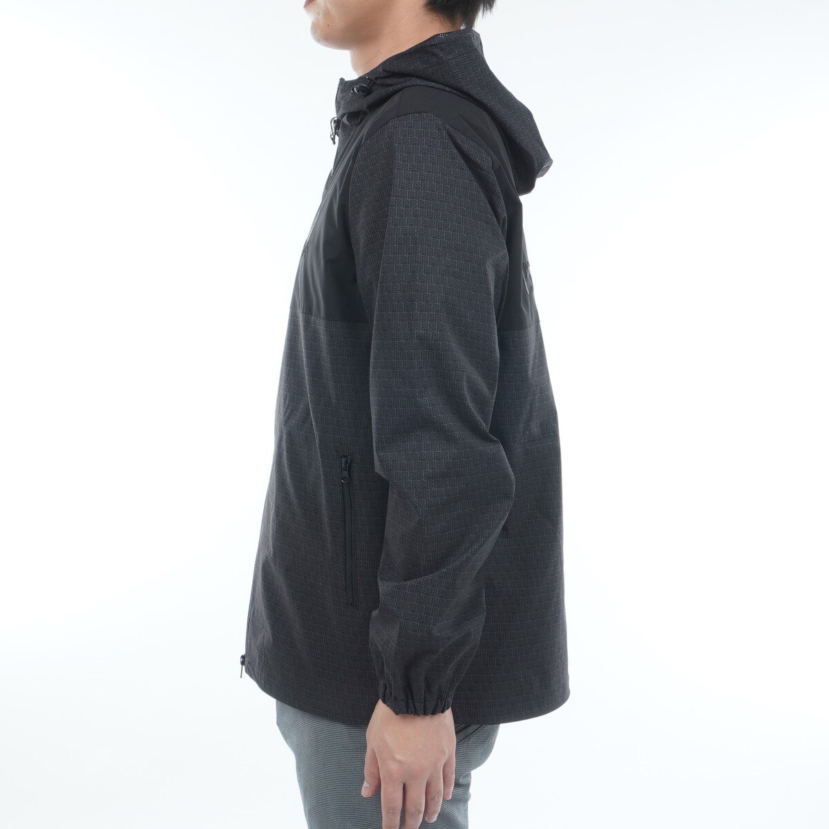 GOLF オリジナル総柄 ミニマルフードブルゾン(アウター(ブルゾン