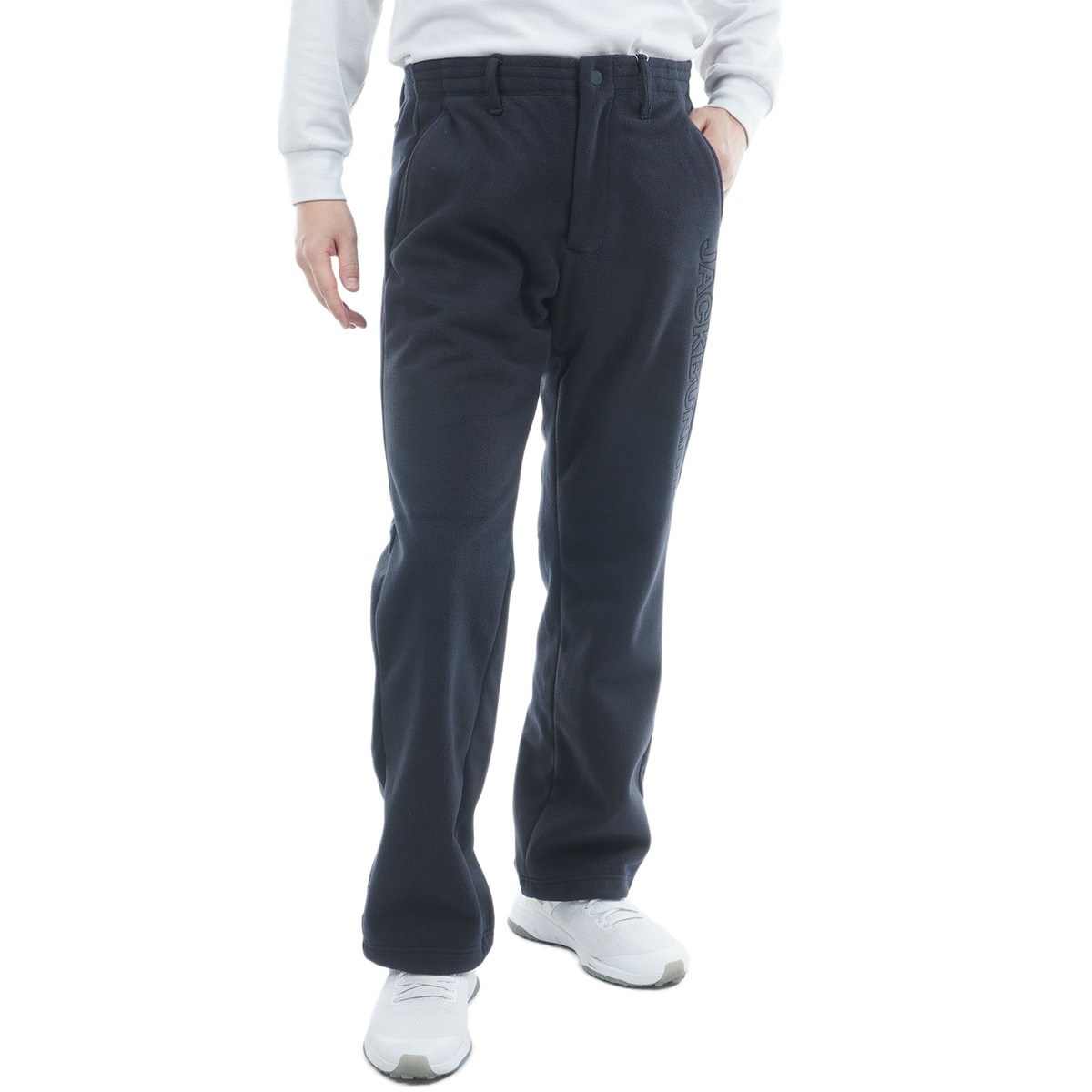 新品ジャックバニーメンズゴルフパンツサイズ5です JACK BUNNY ジャックバニー 裏起毛 ロングパンツ ブラック系 5