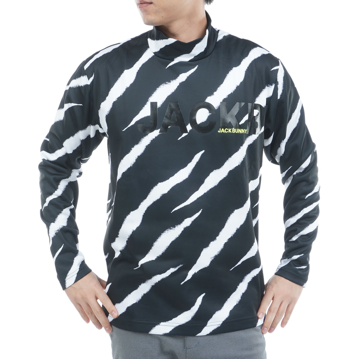 ホワイト メンズ 5サイズL 長袖シャツ クールコア ジャックバニー ゴルフ JACK BUNNY ジャックバニー 長袖 ニットセーター ホワイト系 6