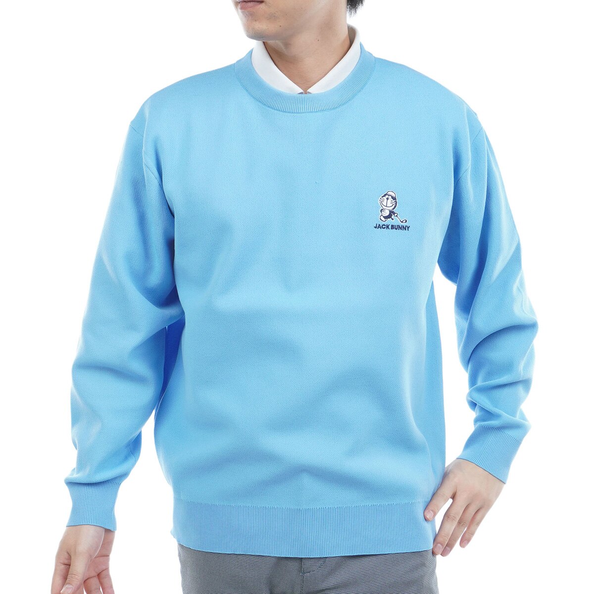 ドラえもん ダブルジャカード クルーネックセーター(中間着(セーター