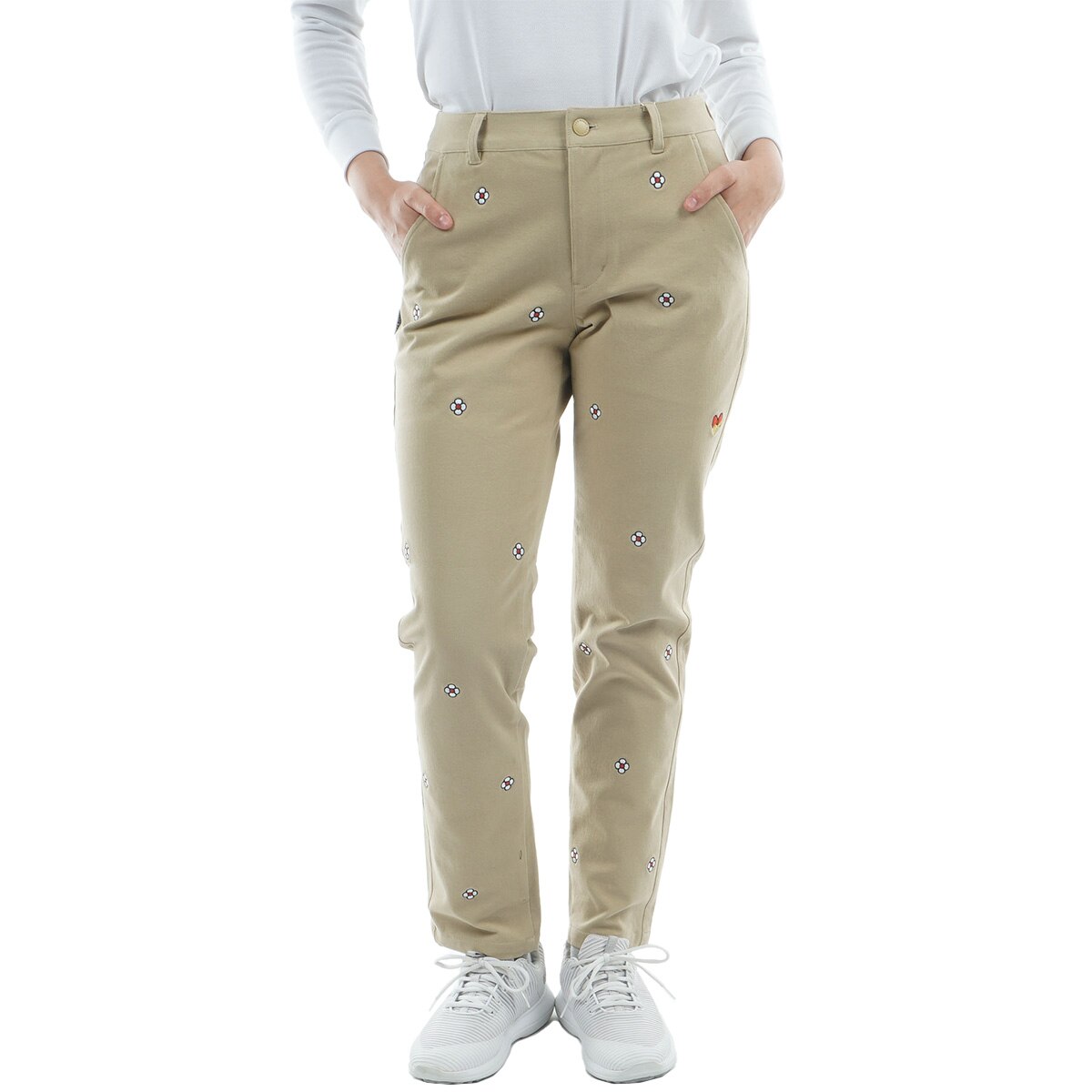 ドラえもん ストレッチツイル 総柄ロングパンツ レディス(ロング