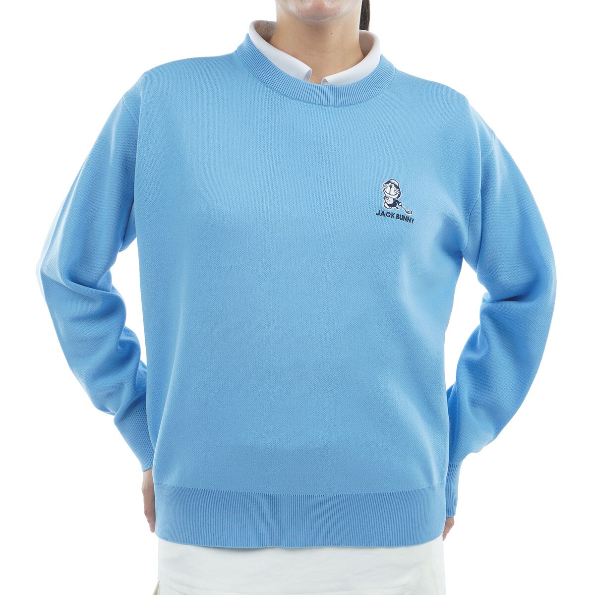 ドラえもん ダブルジャカード クルーネックセーター レディス(中間着