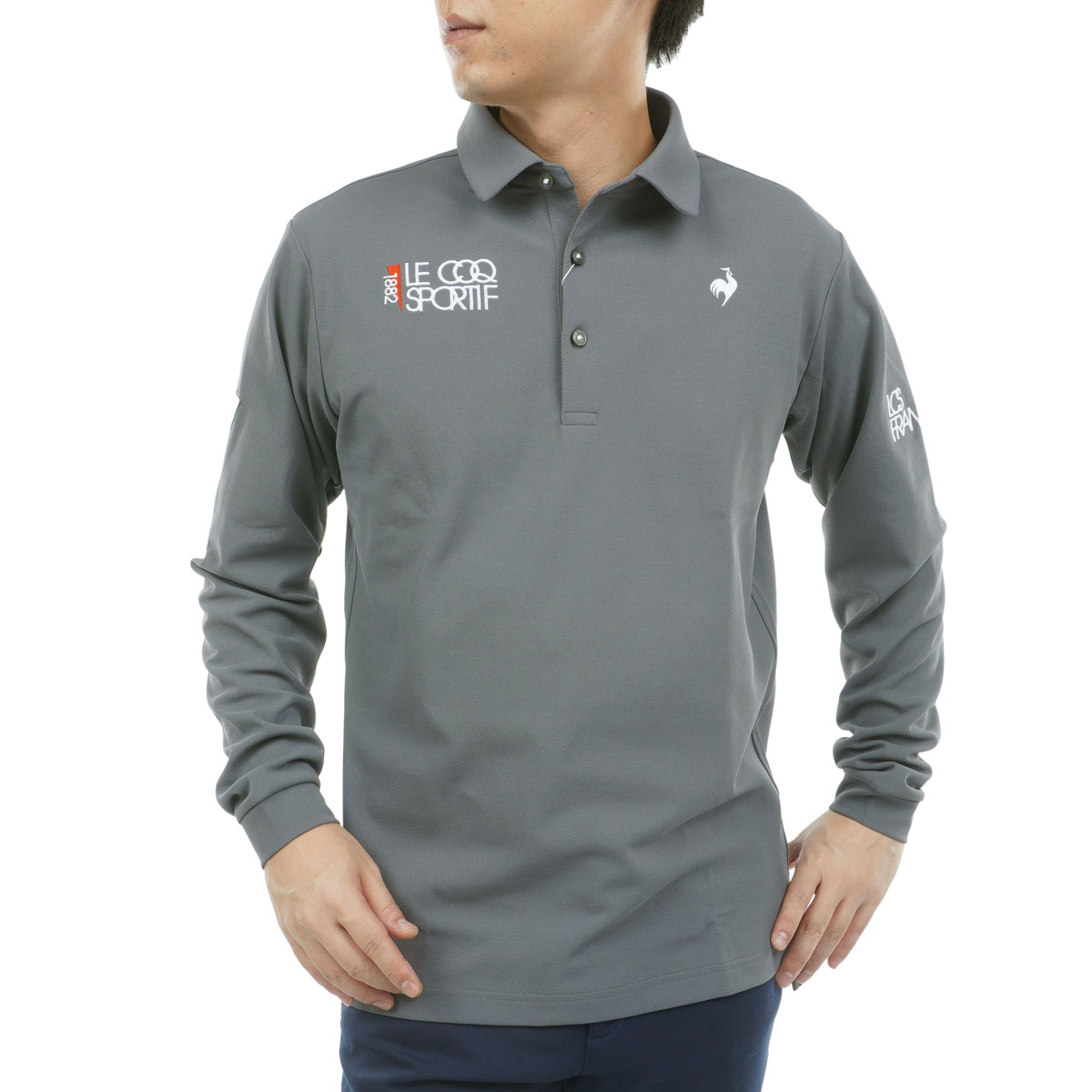 WEB限定カラー ストレッチ 長袖ポロシャツ(長袖シャツ・ポロシャツ)|Le