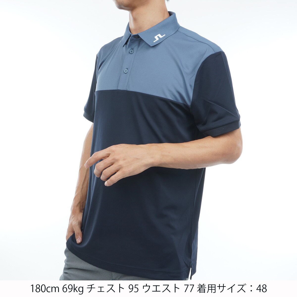 ストレッチ カラーブロックバックブリッジ半袖ポロシャツ(半袖シャツ