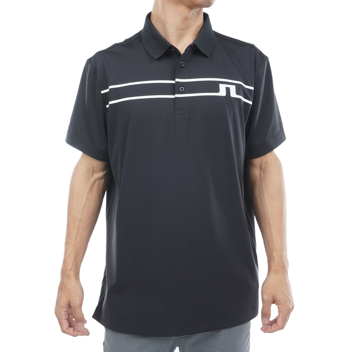 新品　J.LINDEBERG　ゴルフ　長袖ポロシャツ　ブラック　Ｌ　メンズ J.LINDEBERG（J.LINDEBERG）（メンズ）ゴルフウェア Florian