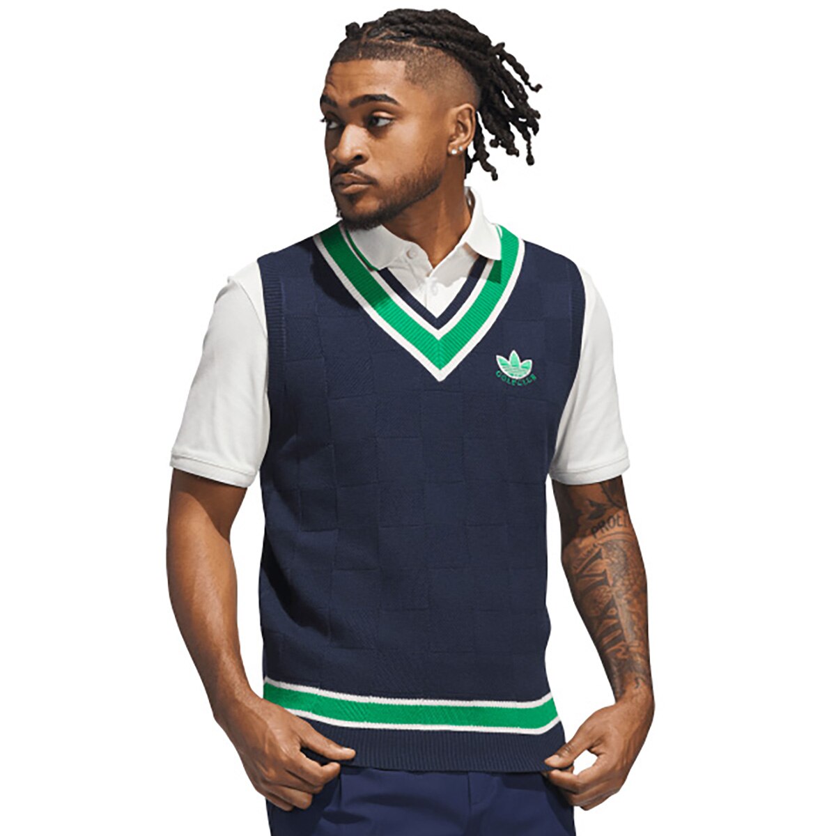 アディダスゴルフベストウエア　Ｌ チェック ニットベスト(ベスト)|adidas Originals(アディダス) KPF18の