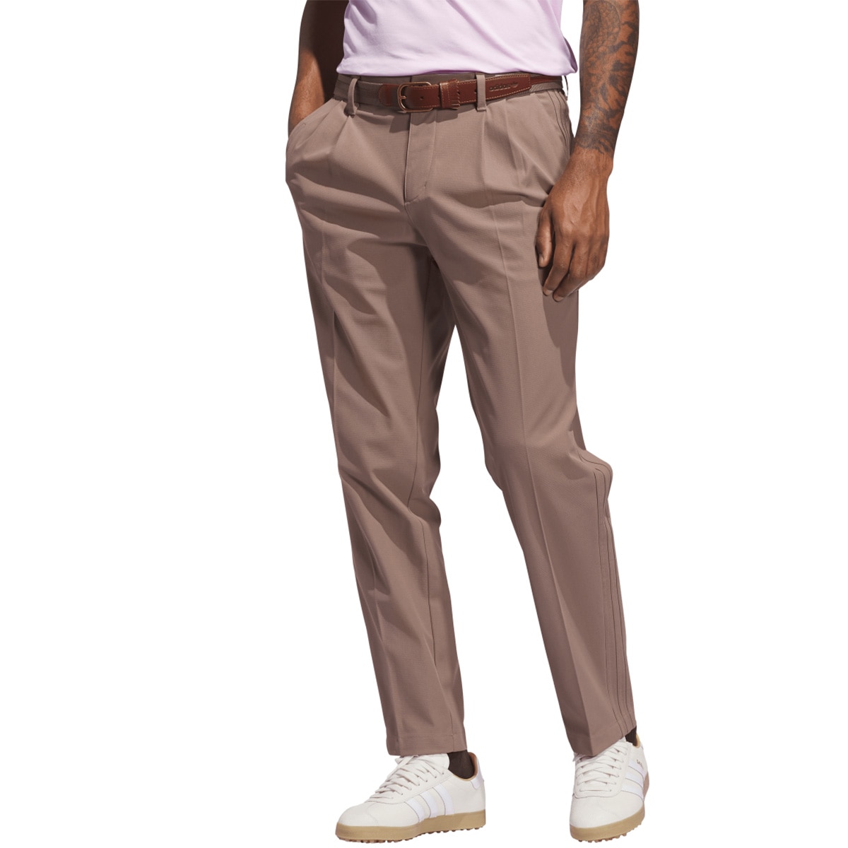 ストレッチ ツイストウィーブ スリーストライプス ツータックパンツ