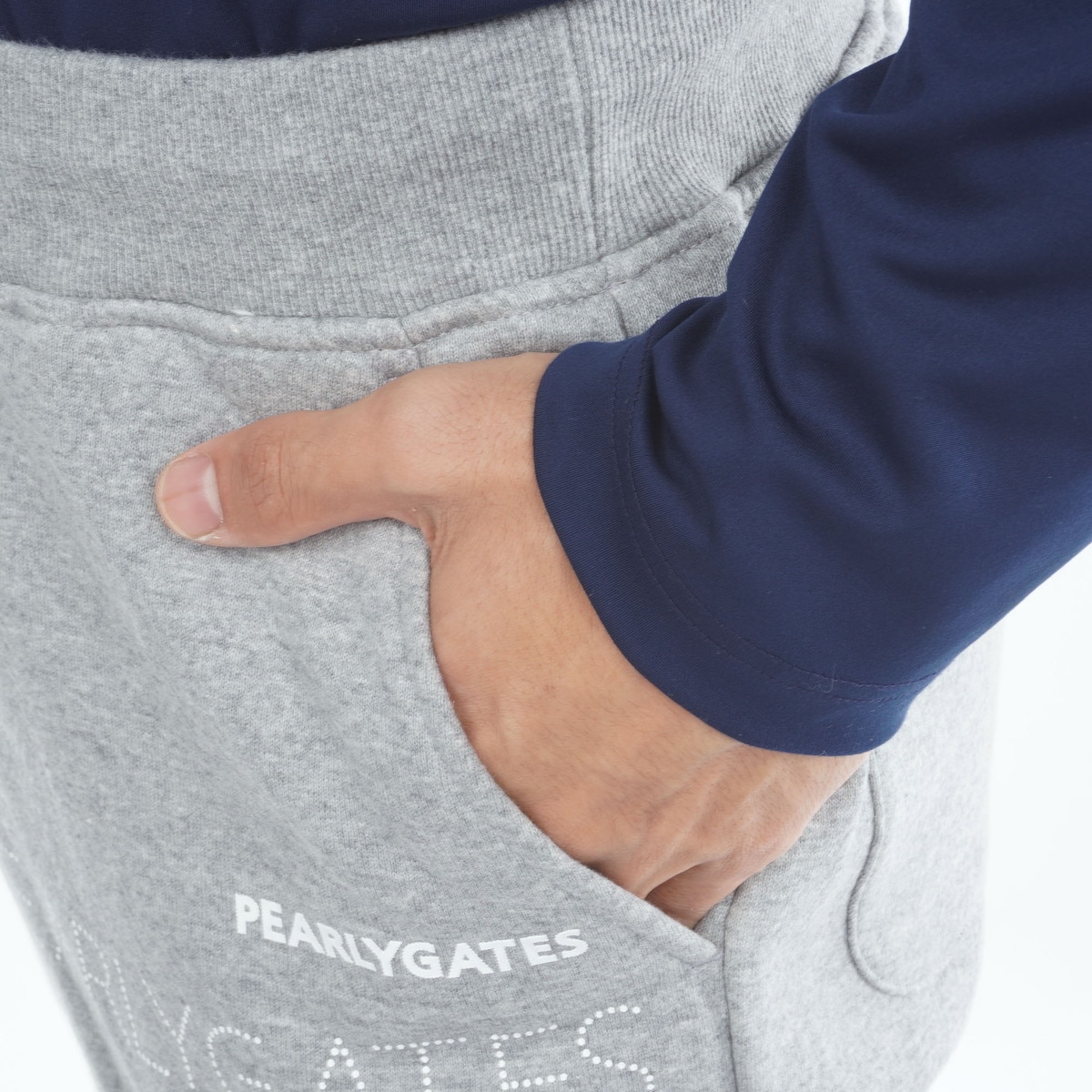 アウトレット】ジグザグ裏毛ジャカード ノータックパンツ(ロングパンツ