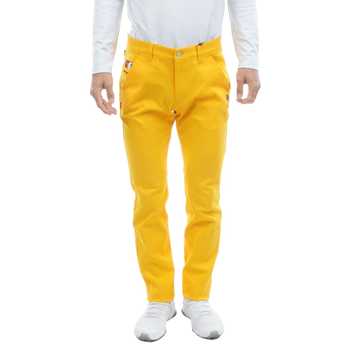 新品タグ付 パーリーゲイツ ゴルフパンツ イエロー 22年モデル サイズ0 ストレッチドビーツイル ノータックパンツ(ロングパンツ)|PEARLY GATES