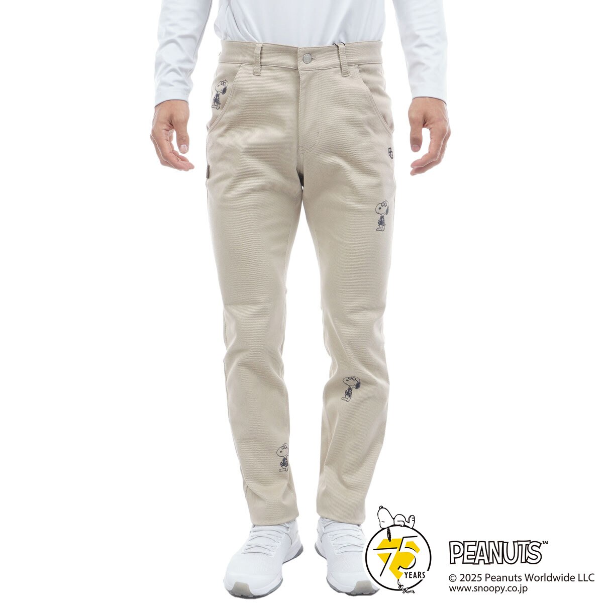 PEARLY GATES×SNOOPY Peanuts パンツ SNOOPY コーマ×フレックス ノータックパンツ(ロングパンツ)|PEARLY