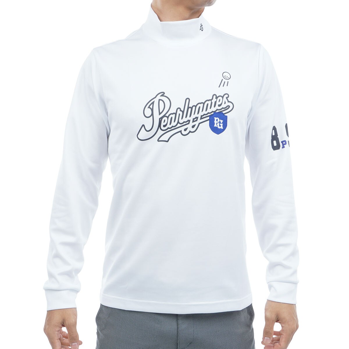 新品タグ付き PEARLY GATES メンズシャツ ホワイト サイズ5 PEARLY