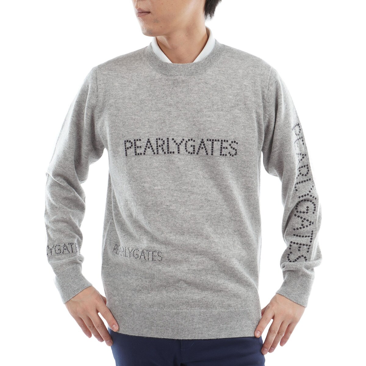 PEARLYGATES☆*セーター パーリーゲイツ 0サイズ PG ストライプ ジップ