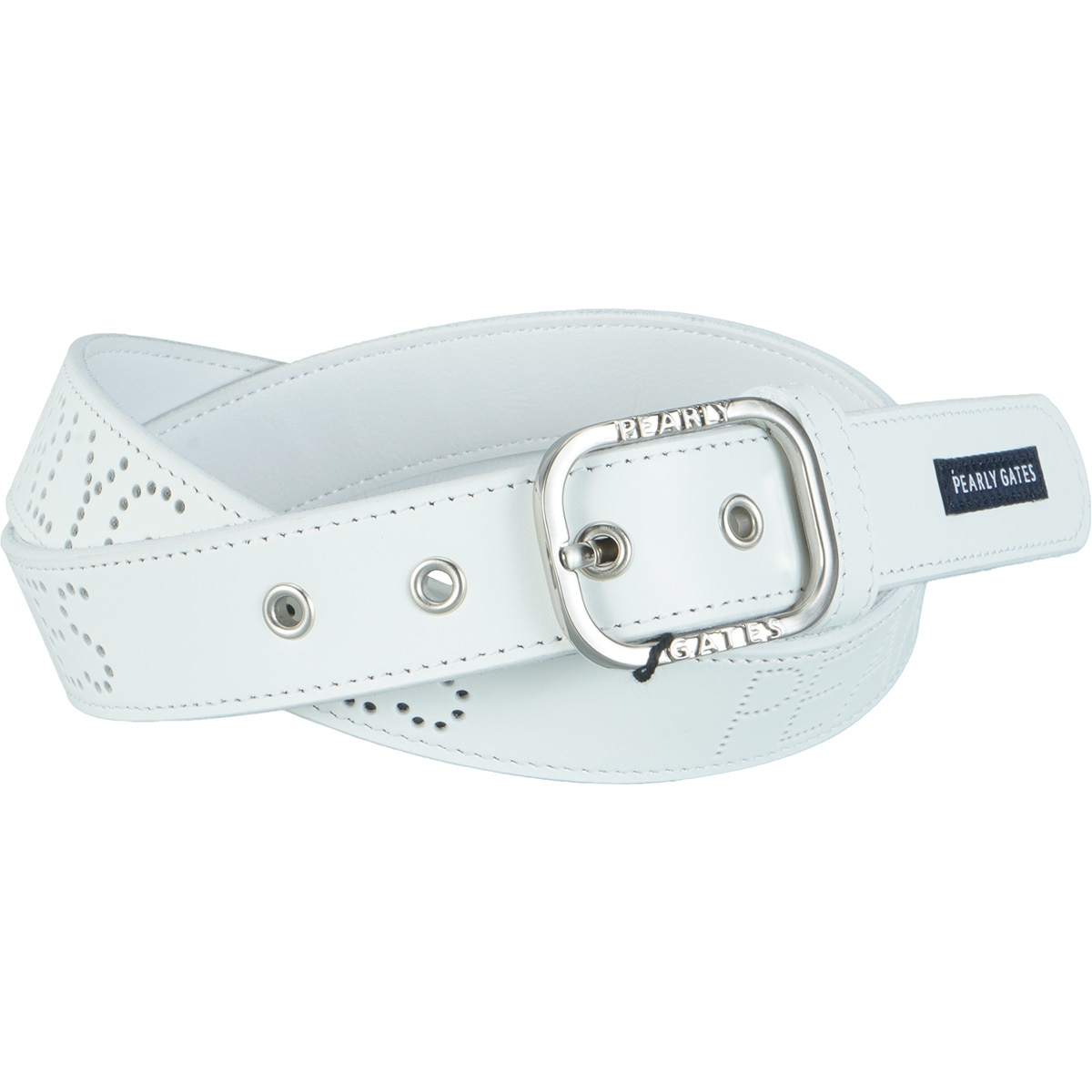 PEARLY GATES ゴルフ用ベルト ホワイト/ブラック パーリーゲイツ メンズ ベルト ホワイト PEARLY GATES PEARLY GATES