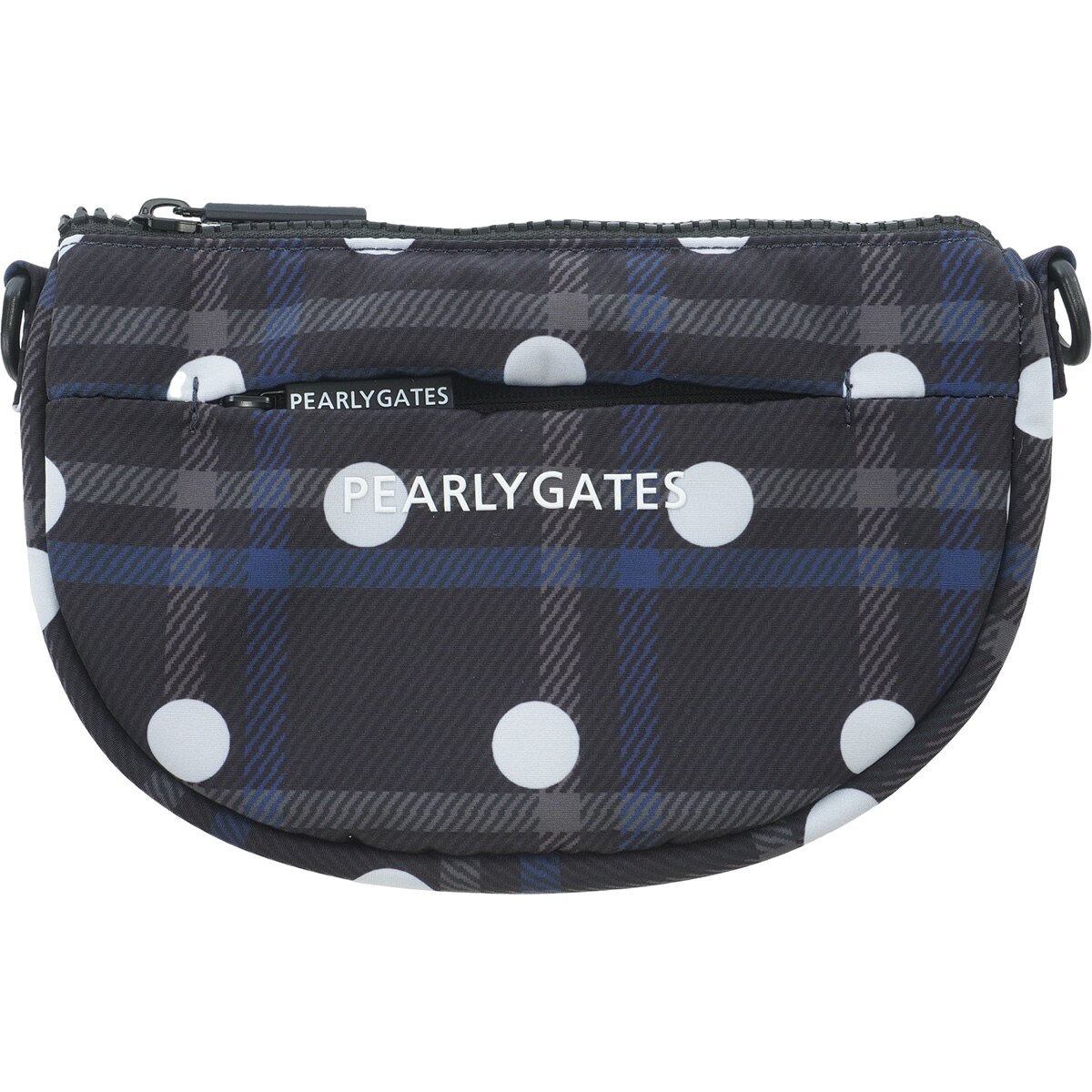 チェック×ドット柄中綿マルチポーチ(ラウンドバッグ)|PEARLY GATES