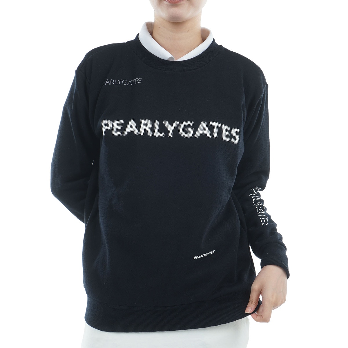 ジグザグ裏毛ジャカード 長袖スウェット レディス(中間着(セーター