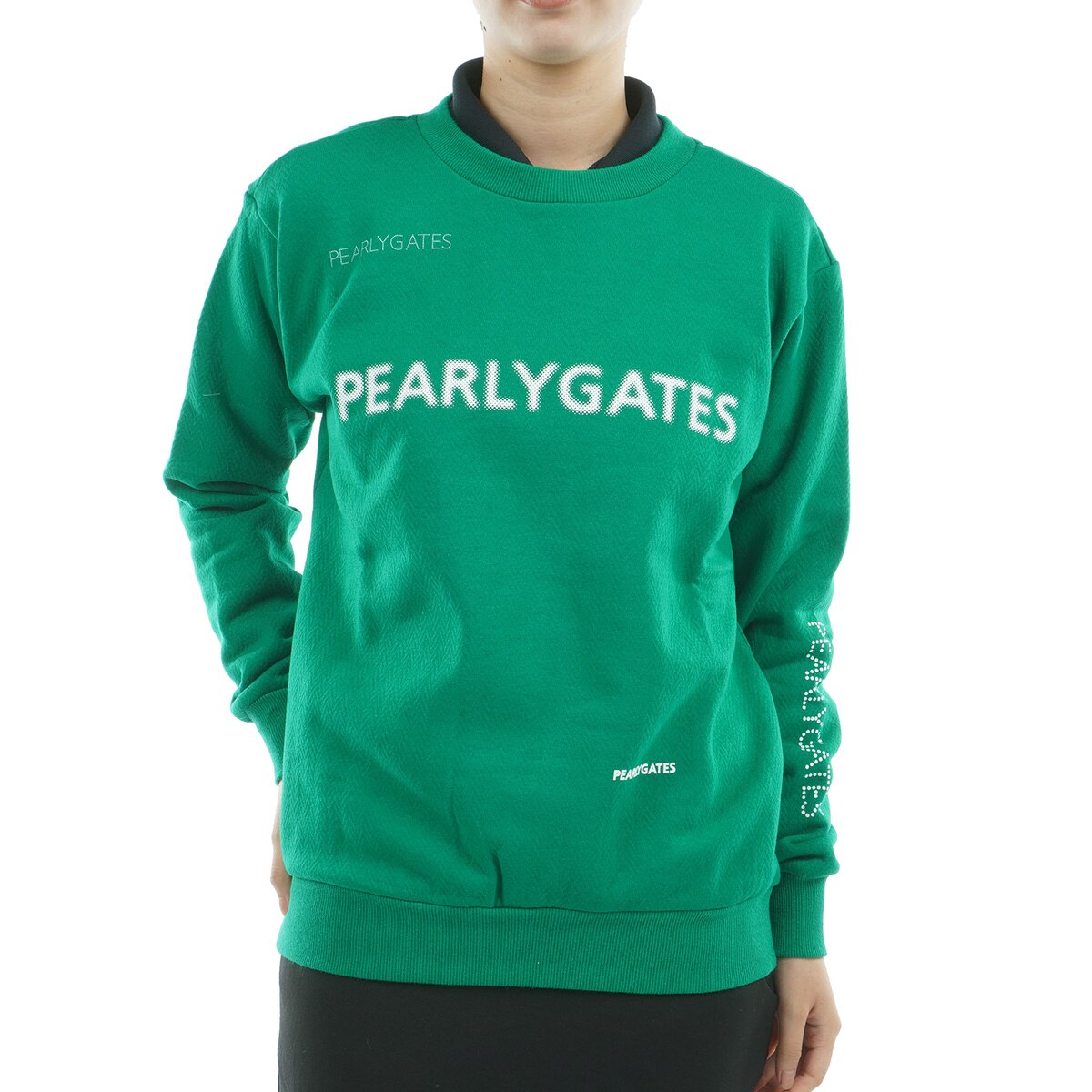 ジグザグ裏毛ジャカード 長袖スウェット レディス(中間着(セーター