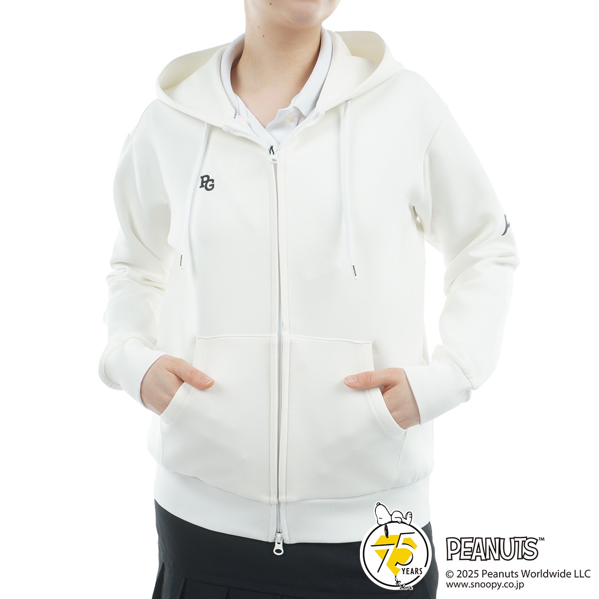 SNOOPY COEコットンAir 長袖スウェットフーディー レディス(中間着