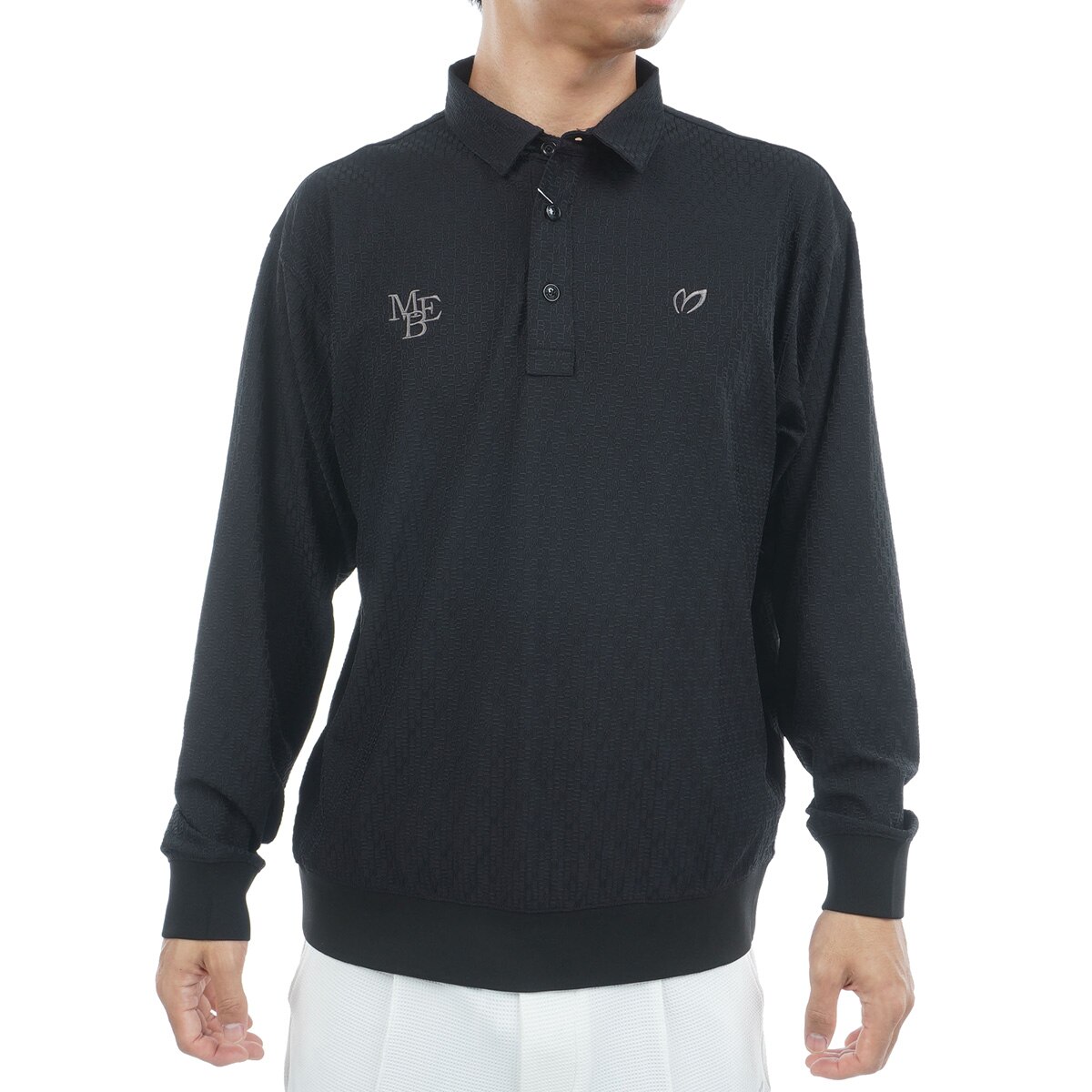 Sサイズ　新品17600円　マスターバニー　サッカー地　ポロシャツ　黒 Sサイズ 新品17600円 マスターバニー サッカー地 ポロシャツ 黒 S