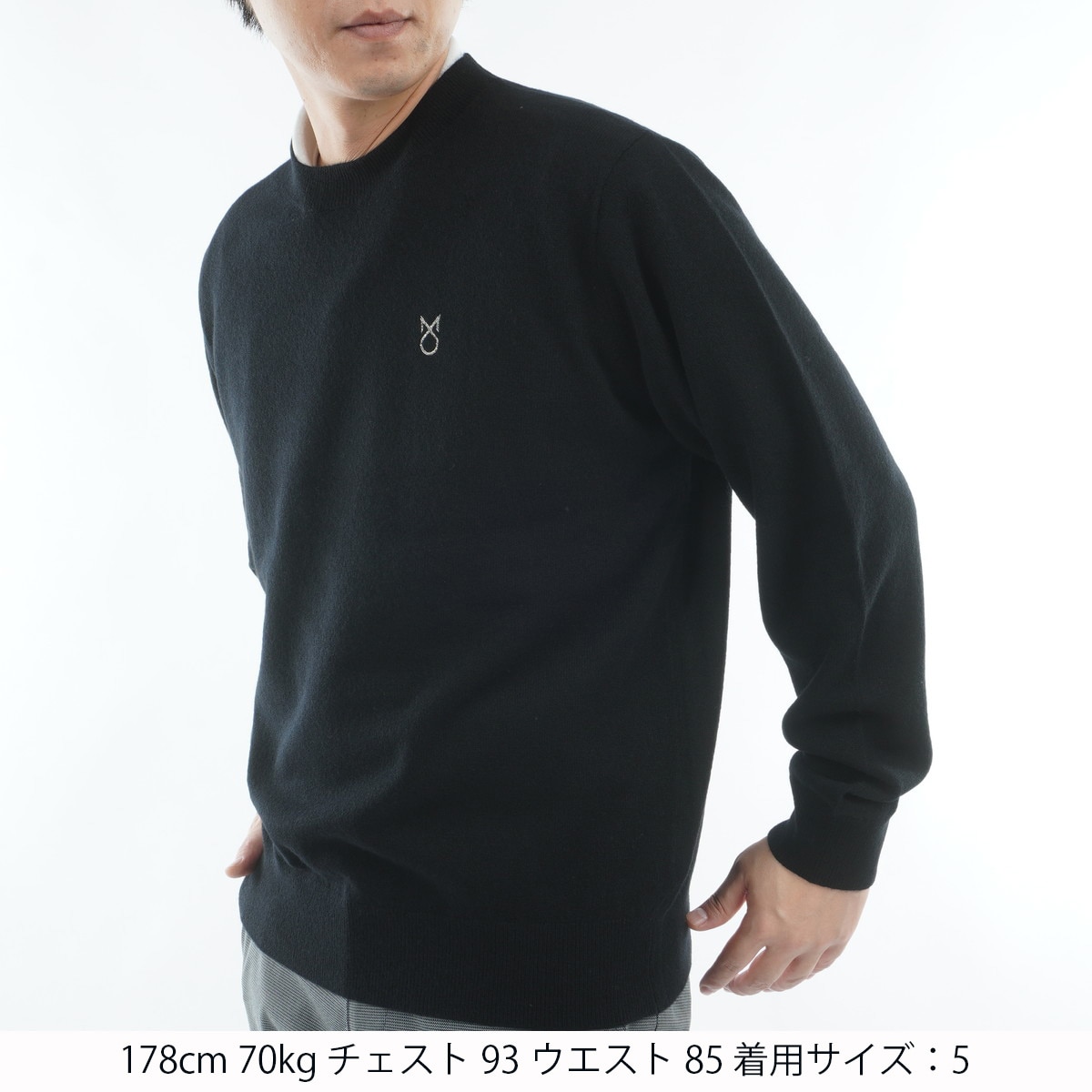 カシミヤプルオーバー 丸首セーター(中間着(セーター、トレーナー