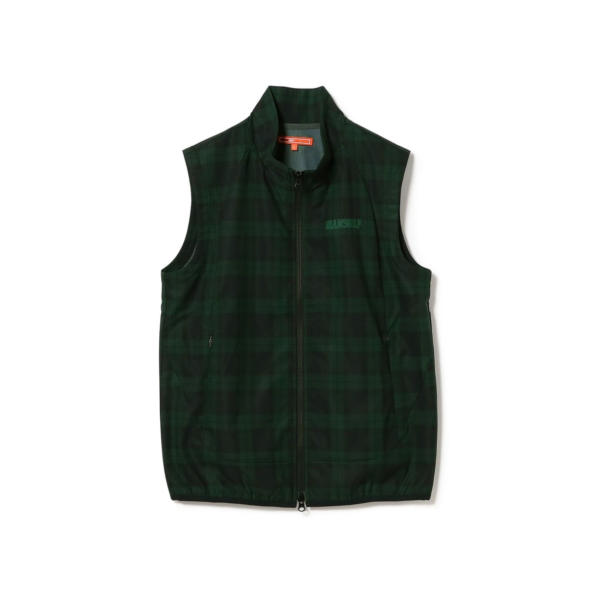 ORANGE LABEL ストレッチタフタ フルジップ 切替ベスト レディス