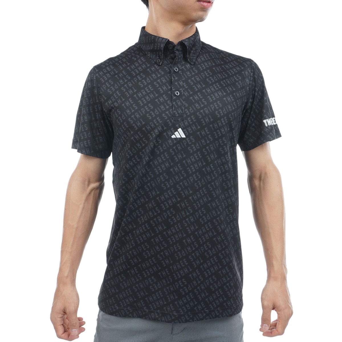 【新品・タグ付き】ANEW メンズ ポロシャツ XLブラック グラフィック 新品・タグ付き】ANEW メンズ ポロシャツ XLブラック グラフィック