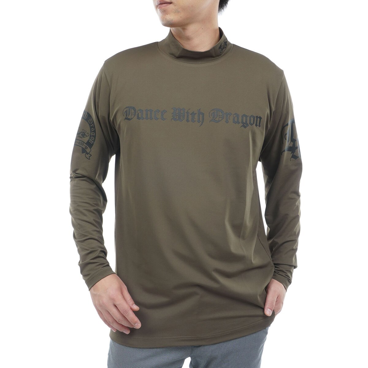 ストレッチ COCOTYECO天竺 長袖モックネックシャツ(長袖シャツ