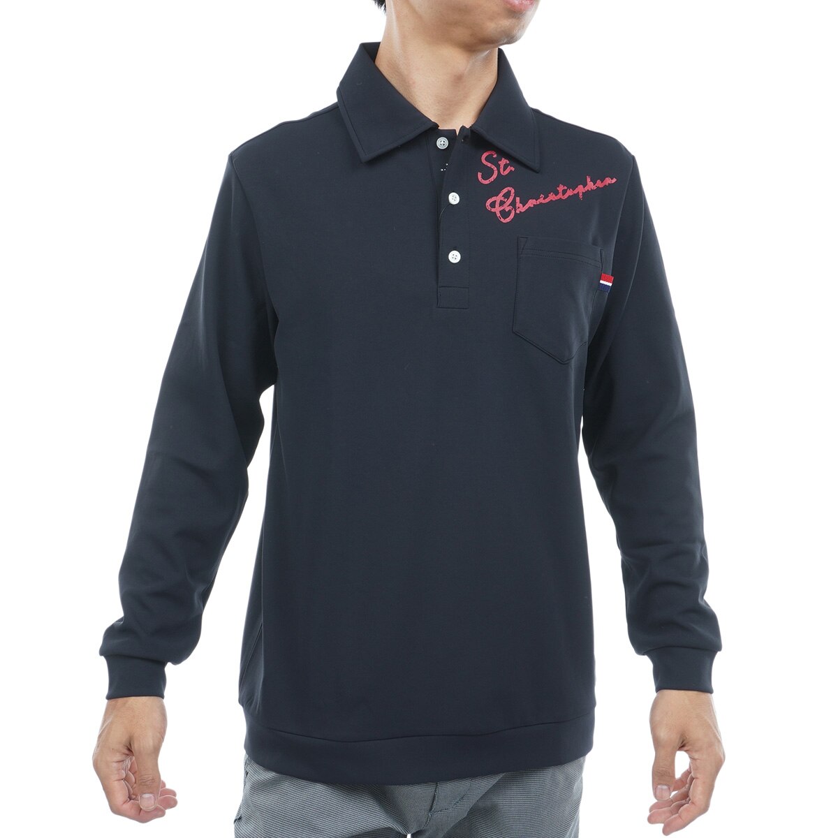 ストレッチ 長袖ポロシャツ(長袖シャツ・ポロシャツ)|St.Christopher