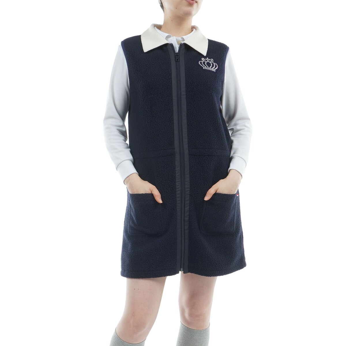 ストレッチ ノースリーブブルゾン レディス(アウター(ブルゾン