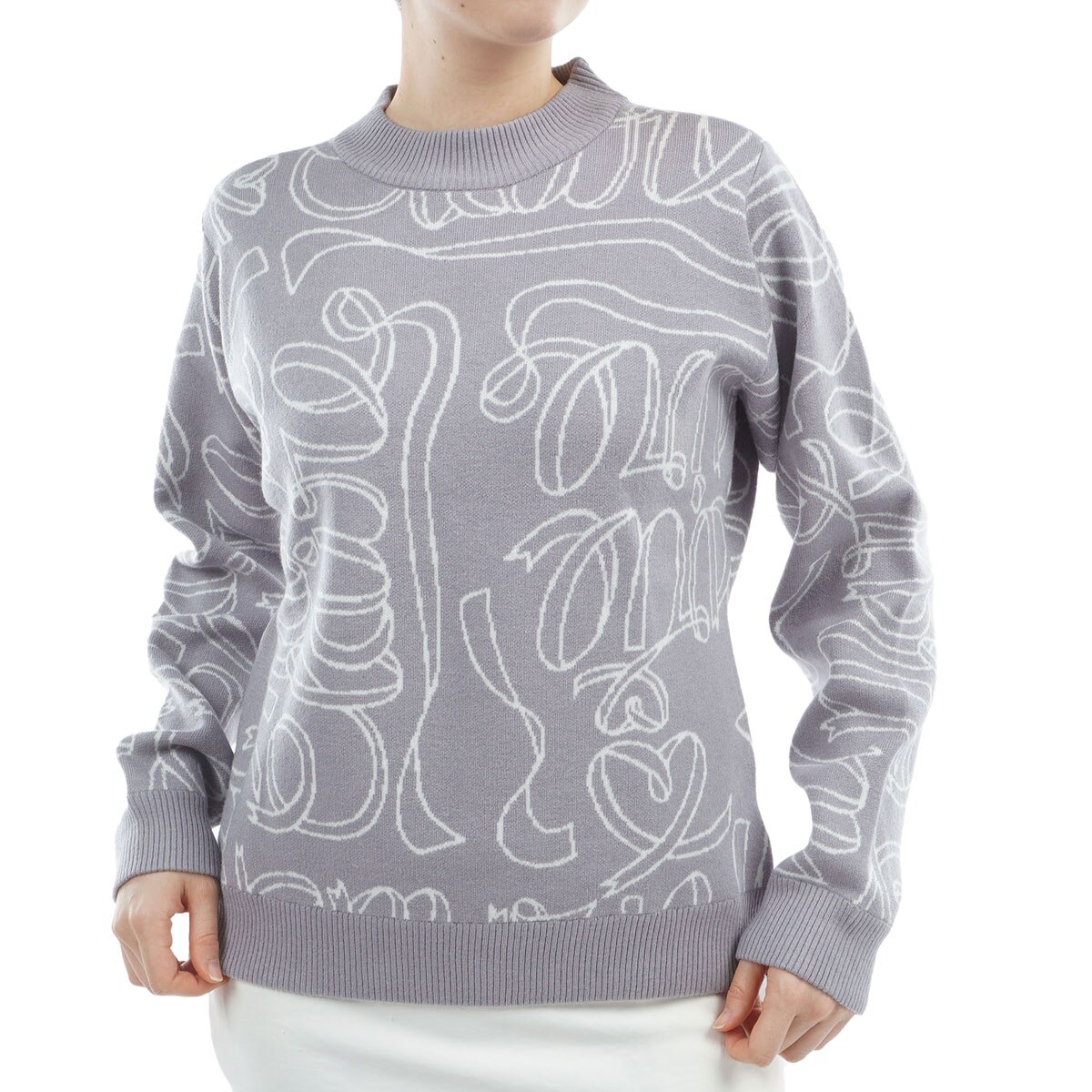 軽量ニット クルーネックセーター レディス(中間着(セーター