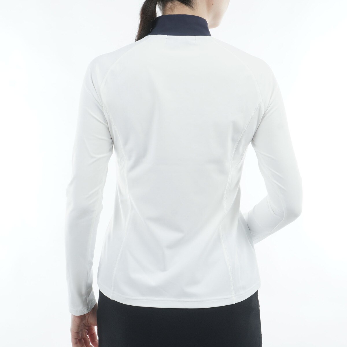 タイトフィット モックネック長袖シャツ レディス(長袖シャツ