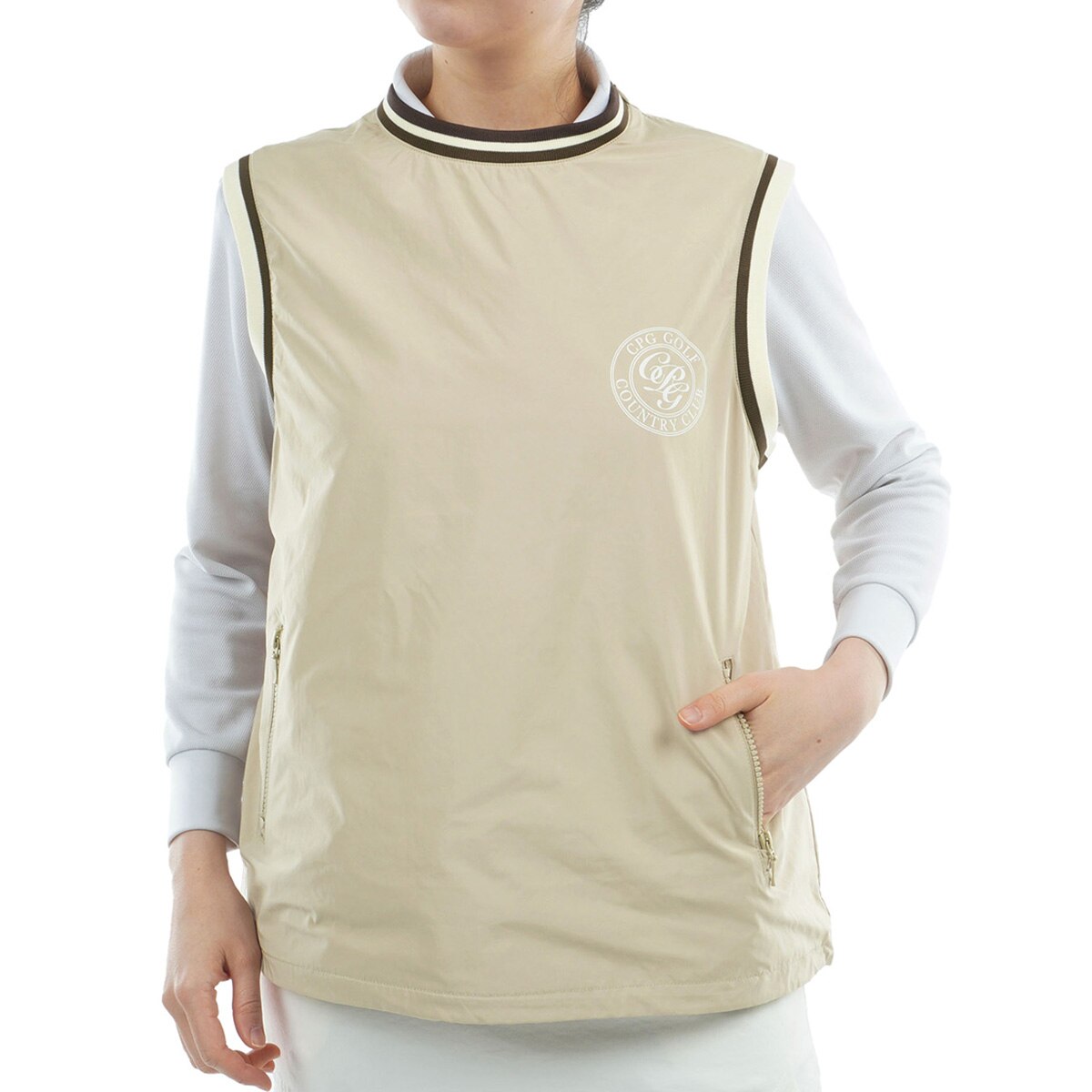 バック ロゴ ベスト レディス(ベスト)|CPG GOLF(シーピージー ゴルフ
