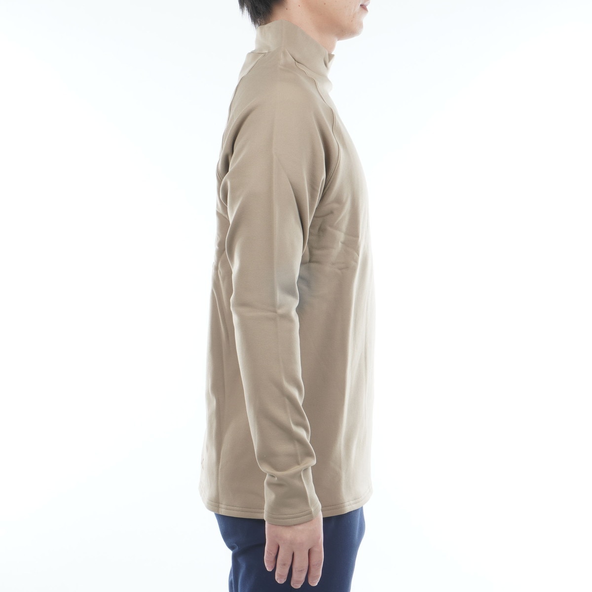 ストレッチ タイトフィット モックネック長袖シャツ(長袖シャツ