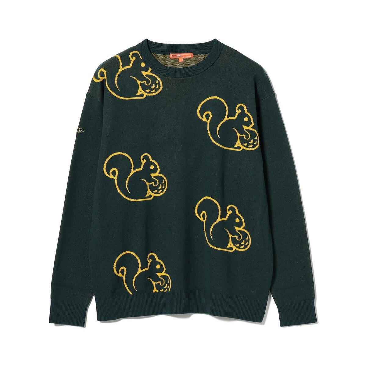 ORANGE LABEL リス総柄 プルオーバーニット(中間着(セーター