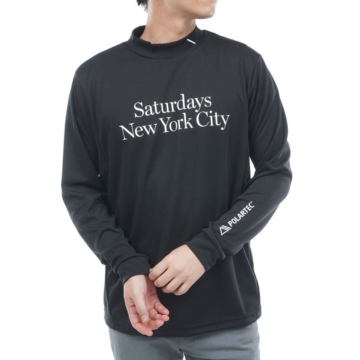Saturdays NYC モックネックシャツ ゴルフ 長袖シャツ サタデーズ POLARTEC POWER DRY モックネック長袖シャツ(長袖シャツ・ポロシャツ