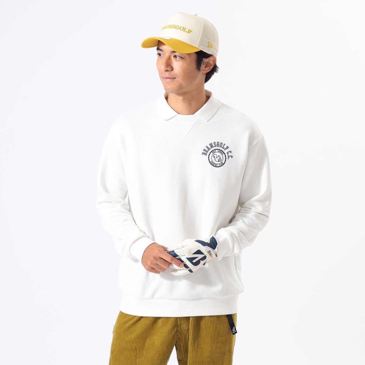 ORANGE LABEL 襟付き 裏毛 プルオーバースウェット(中間着(セーター